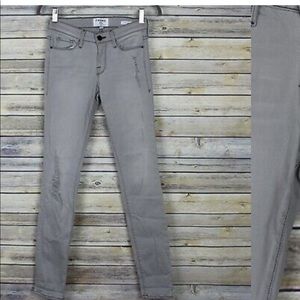 Frame Le Skinny De Jeanne Distressed Jeans- Grey